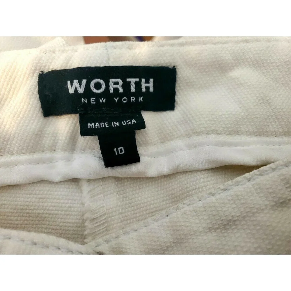 Worth New York Textured Cotton Casual Pants